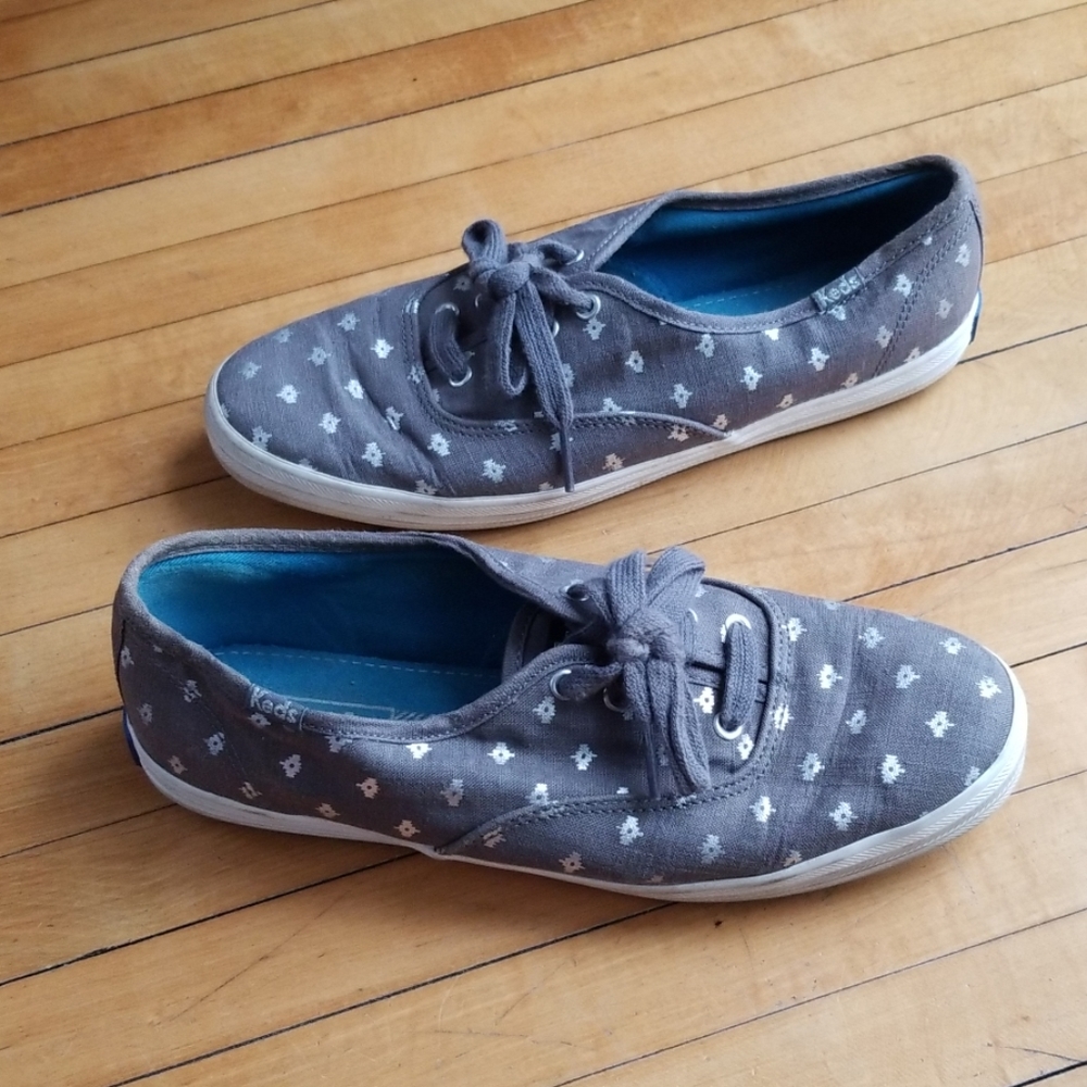 Grey and silver Keds